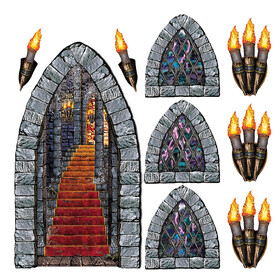 Morris Costumes BG00912 Castle Stairway Plastic Wall Accents
