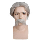Morris Costumes CA68 Adult's White Mark Twain Wig & Moustache
