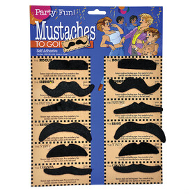 Morris Costumes CB11 Adult's Black Assorted Mustaches