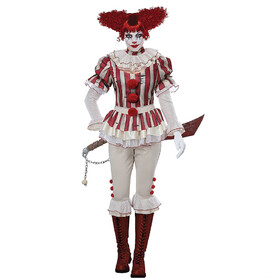 California Costumes CC00735SM Women's Fiendish Clown Costume