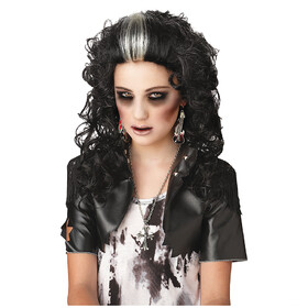 California Costumes CC70161BW Adult's Black &amp; White Rocked Out Zombie Wig