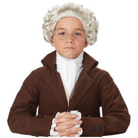 California Costumes CC70749 Kid's White Colonial Peruke Wig