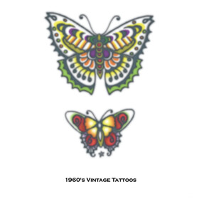 Morris Costumes DF119 Tattoo Vintage Butterflies
