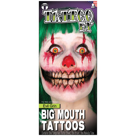 Tinsley Transfers DFBMKIT303 Evil Grin Big Mouth Tattoo Fx