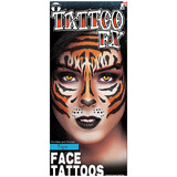 Morris Costumes DFFC508 Face Tattoo Tiger Face
