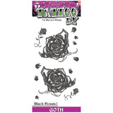 Tinsley Transfers DF-GTH206 Black Roses Goth Tattoo
