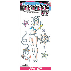Tinsley Transfers DFPU704 Sailor Girl Pinup Tattoo Fx