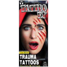 Tinsley Transfers DFTR113 Claw Marks Trauma Rx Tattoo