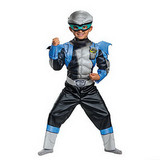 Disguise DG104749M Silver Ranger Muscle Toddler Costume - Beast Morphers