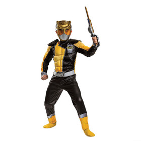 Disguise Boy's Classic Muscle Mighty Morphin Gold Ranger Costume
