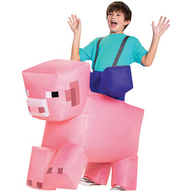 Disguise DG116899 Kids' Inflatable Minecraft Pig Ride On Costume