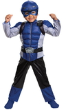 Morris Costumes Boy's Blue Power Ranger Beast Morphers Muscle Costume