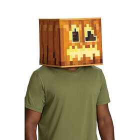 Disguise DG161939 Minecraft&#153; Anniversary Jack-O'-Lantern Block Head Mask