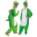 Disguise DG168379STD Adults Super Mario Bros. Yoshi Hooded Jumpsuit Costume