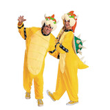 Disguise DG168389SXS Adults Super Mario Bros. Bowser Hooded Jumpsuit Costume