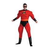 Disguise DG5368C Men's Plus Size Deluxe Muscle Chest Incredibles 2™ Mr. Incredible Costume