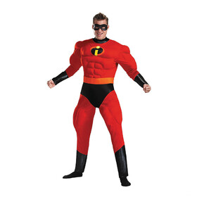 Disguise DG5368C Men's Plus Size Deluxe Muscle Chest Incredibles 2&#153; Mr. Incredible Costume