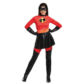Morris Costumes Women's Deluxe The Incredibles&#153; Mrs. Incredible Costume with Skirt