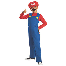 Disguise DG73689K Boy's Classic Super Mario Bros.&#153; Mario Costume - Medium 7-8