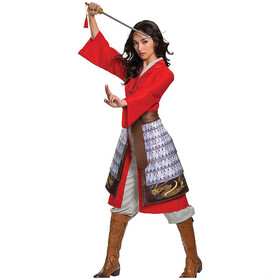 Disguise DG79493 Women's Mulan Hero Red Dress Deluxe Costume