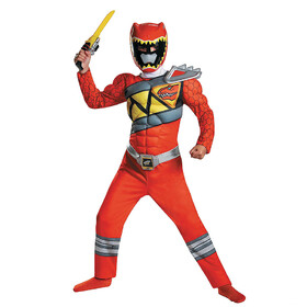 Boy's Classic Dino Red Ranger Costume Small