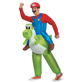 Disguise DG85150AD Adult's Super Mario Bros.&#153; Mario Riding Yoshi Costume - 42-46