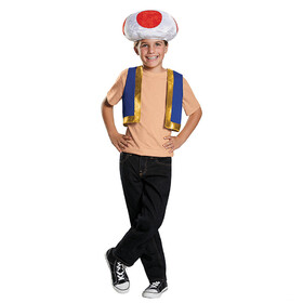 Disguise DG85229CH Kid's Super Mario Bros.&#153; Toad Costume Kit - up to Size 8