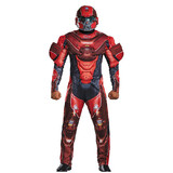Morris Costumes DG97558T Men's Halo Red Spartan Costume