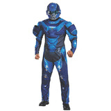 Morris Costumes DG97561T Men's Deluxe Halo Blue Spartan Costume