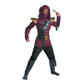 Morris Costumes DG Red Fire Ninja Muscle Child 7 8