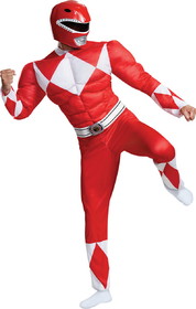 Disguise DG79729 Men's Red Ranger Classic Muscle Costume - Mighty Morphin