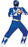 Disguise DG79731 Men's Blue Ranger Classic Muscle Costume - Mighty Morphin