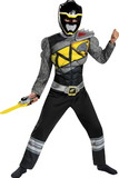 Disguise DG82786 Boy'S Black Ranger Muscle Costume - Dino Charge