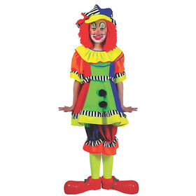 Funny Fashion Girl's Spanky Stripes Clown Costume