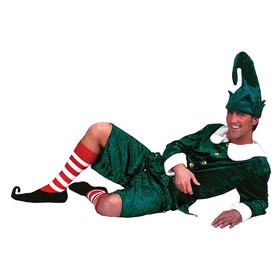 Funny Fashions FF609039LG Men's Holly Joly Elf Costume - Large