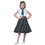 Funny Fashion FF740848 Girl's Black &amp; White Sock Hop Costume