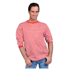 Funny Fashion FF761633 Adult Striped Clown Shirt