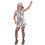 Funny Fashion FF782767 Girl's Silver Disco Dress Costume - Small