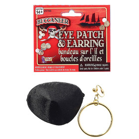 Forum Novelties FM25700 Pirate Patch And Earring Set