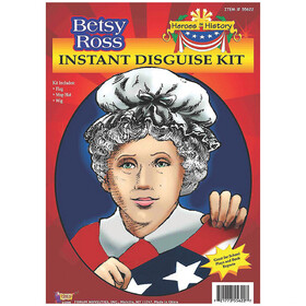 Forum Novelties FM55622 Heroes in History: Betsy Ross Costume Wig, Hat &amp; Flag