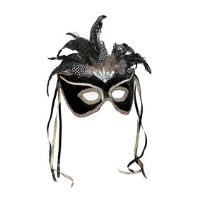 Forum Novelties FM56291 Black Venetian Mask