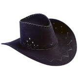 Morris Costumes FM61221 Adult's Black Cowboy Hat with Stitching