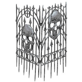 Morris Costumes FM-62155 Fence Silver Skull
