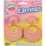 Forum Novelties FM62265 Mod Orange Swirl Earrings