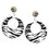 Forum Novelties FM63172 White Zebra Earrings
