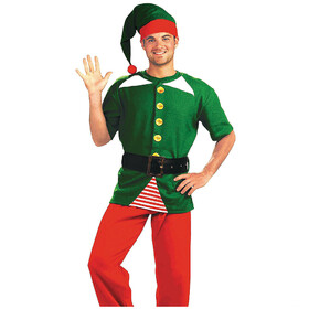 Morris Costumes FM65452 Men's Jolly Elf Costume Kit