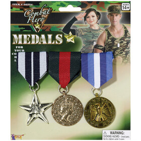 Forum Novelties FM66224 Combat Hero Medals
