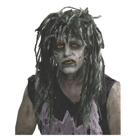Forum Novelties FM66460 Black &amp; White Dreads Rocker Zombie Wig