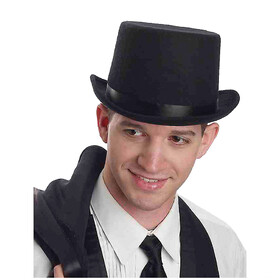 Forum Novelties FM67304 Adult's Black Top Hat with Hatband
