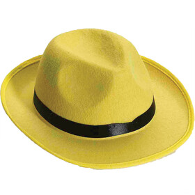 Forum Novelties FM67588 Adult's Yellow Fedora Hat